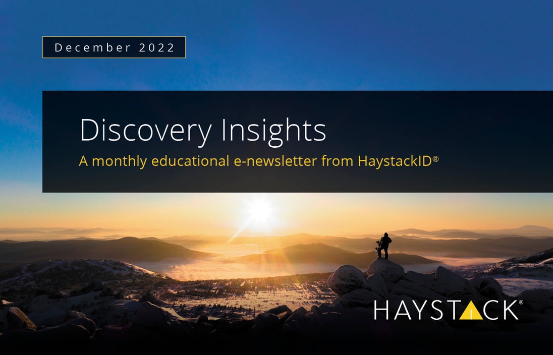2022.12.14 - HaystackID - December Discovery Insights - Enewsletter
