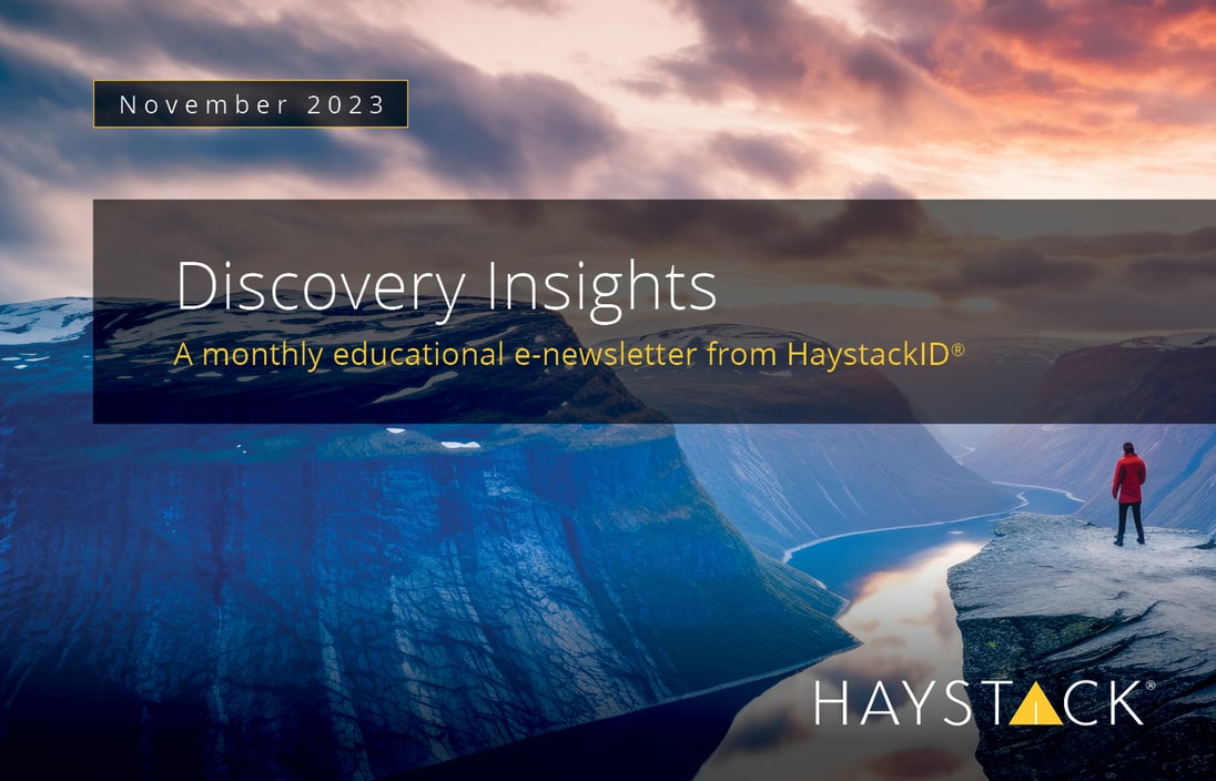 2023.11.04 - HaystackID - November Discovery Insights - Enewsletter
